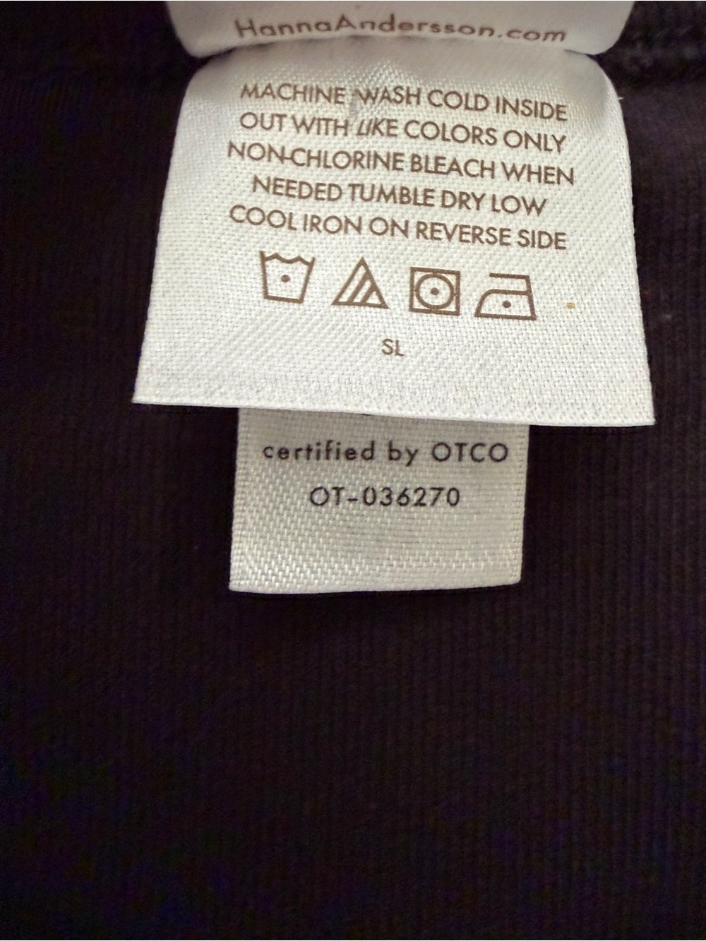 Hannah Andersson Women’s Crewneck Longsleeve Top Size Large Black - Picture 5 of 6